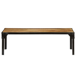 Table basse Bois massif de manguier brut et acier 110 cm