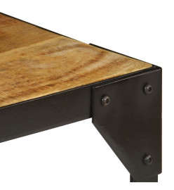 Table basse Bois massif de manguier brut et acier 110 cm