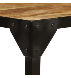 Table basse Bois massif de manguier brut et acier 110 cm