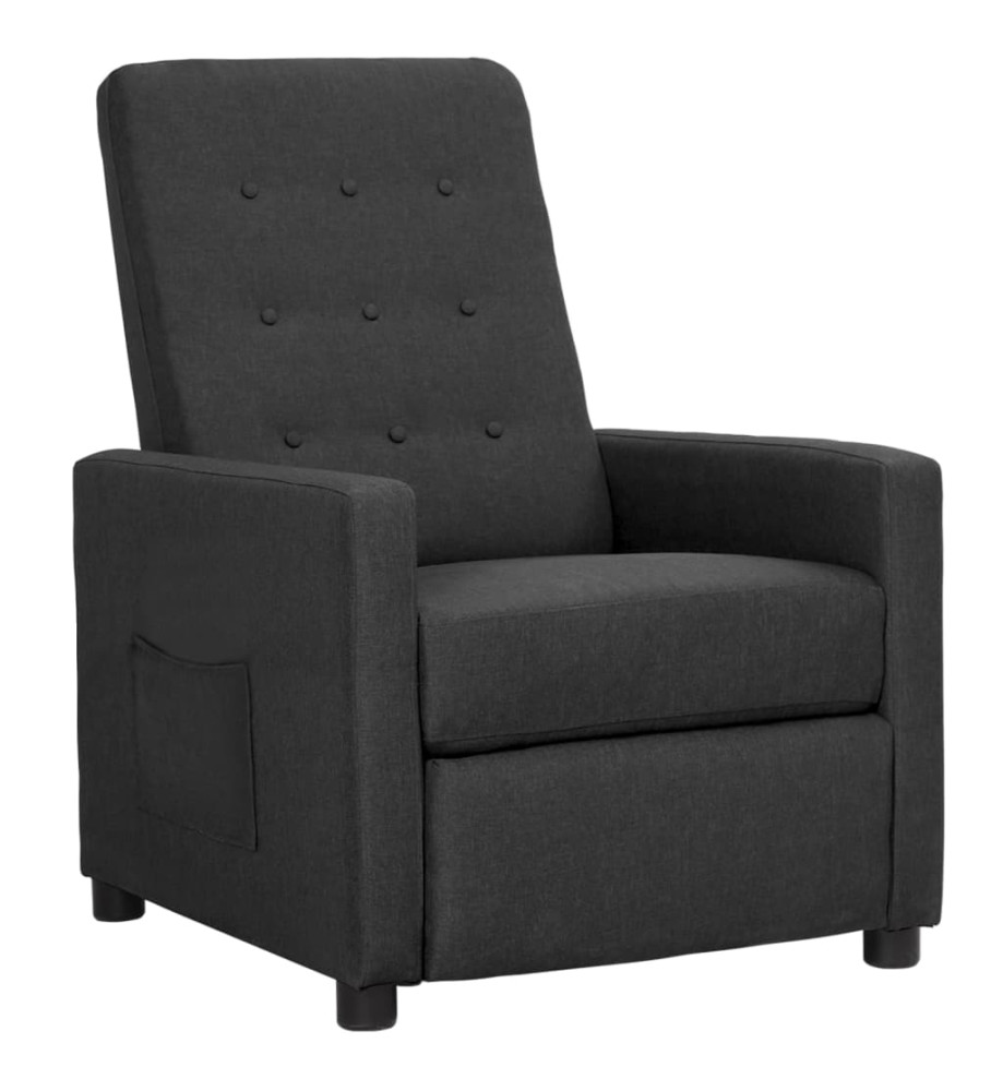 Fauteuil inclinable Gris foncé Tissu