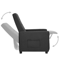 Fauteuil inclinable Gris foncé Tissu