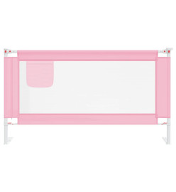 Barrière de sécurité de lit d'enfant Rose 150x25 cm Tissu