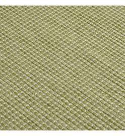 Tapis à tissage plat d'extérieur 100x200 cm Vert