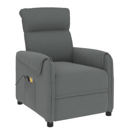 Fauteuil électrique de massage Gris foncé Tissu