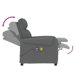 Fauteuil électrique de massage Gris foncé Tissu