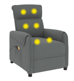 Fauteuil électrique de massage Gris foncé Tissu