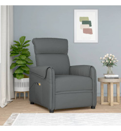 Fauteuil de massage inclinable Gris foncé Tissu