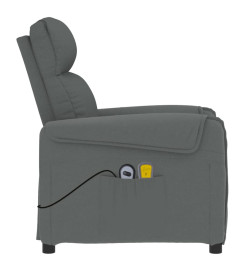 Fauteuil de massage inclinable Gris foncé Tissu