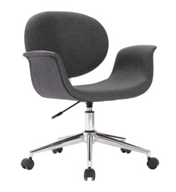 Chaise pivotante de bureau Gris Tissu