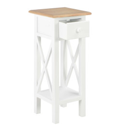 Table d'appoint Blanc 27 x 27 x 65,5 cm Bois