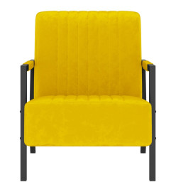 Fauteuil Jaune moutarde Velours