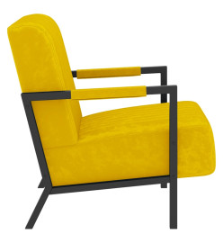 Fauteuil Jaune moutarde Velours