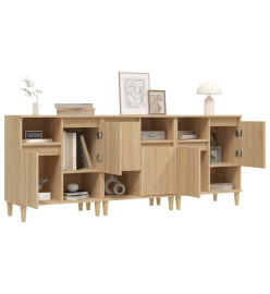 Buffets 3 pcs chêne sonoma 60x35x70 cm bois d'ingénierie