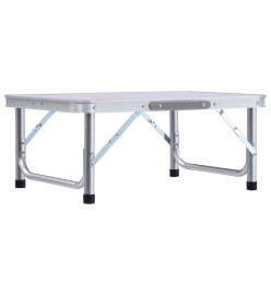 Table pliable de camping Blanc Aluminium 60x45 cm