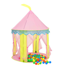 Tente de jeu pour enfants avec 250 balles Rose 100x100x127 cm