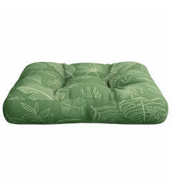 Coussin de palette à motif de feuilles 58x58x10 cm tissu oxford