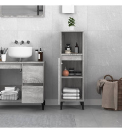 Armoire salle de bain sonoma gris 30x30x100 cm