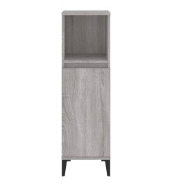 Armoire salle de bain sonoma gris 30x30x100 cm