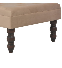 Tabouret Beige 60x60x36 cm Velours