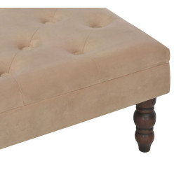 Tabouret Beige 60x60x36 cm Velours