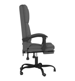 Fauteuil de massage inclinable de bureau Gris foncé Tissu