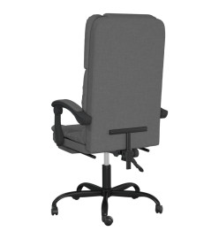 Fauteuil de massage inclinable de bureau Gris foncé Tissu