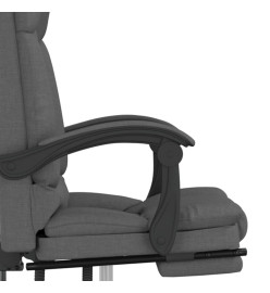 Fauteuil de massage inclinable de bureau Gris foncé Tissu