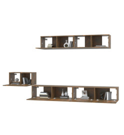 Ensemble de meubles TV 5 pcs Chêne fumé Bois d'ingénierie