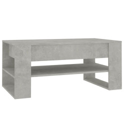 Table basse Gris béton 102x55x45 cm Bois d'ingénierie