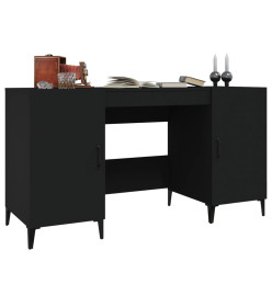 Bureau Noir 140x50x75 cm Bois d'ingénierie