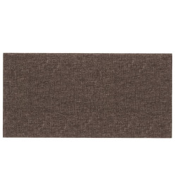 Panneaux muraux 12 pcs Taupe 30x15 cm Tissu 0,54 m²