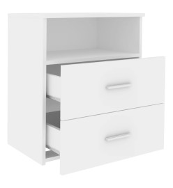 Tables de chevet 2 pcs Blanc 50x32x60 cm