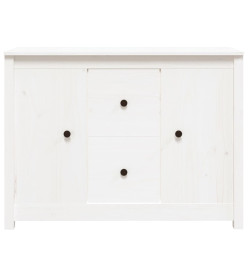 Buffet Blanc 100x35x74 cm Bois massif de pin