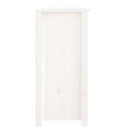 Buffet Blanc 100x35x74 cm Bois massif de pin