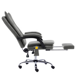 Chaise de bureau de massage Anthracite Similicuir