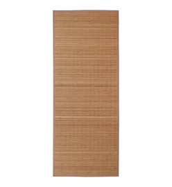 Tapis en bambou marron à latte rectangulaire 120 x 180 cm