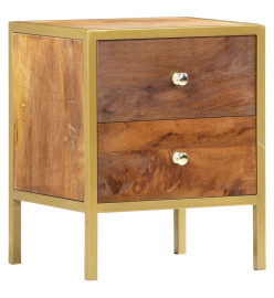 Table de chevet 40 x 35 x 50 cm Bois de manguier solide