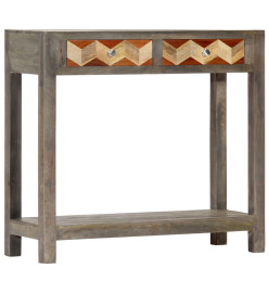 Table console Gris 86 x 30 x 76 cm Bois de manguier massif