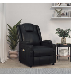 Fauteuil de massage Noir Similicuir