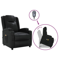 Fauteuil de massage Noir Similicuir