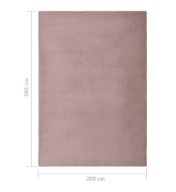 Tapis Fausse fourrure de lapin 200x300 cm Vieux rose