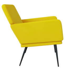 Banc Jaune 108x79x79 cm Velours