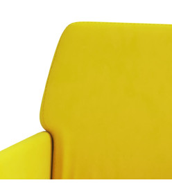 Banc Jaune 108x79x79 cm Velours