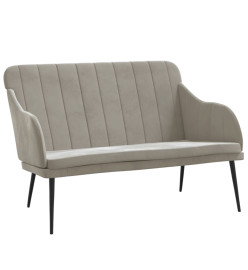 Banc Gris clair 110x76x80 cm Velours