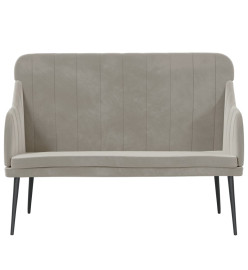 Banc Gris clair 110x76x80 cm Velours