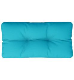 Coussin de palette turquoise 70x40x12 cm tissu