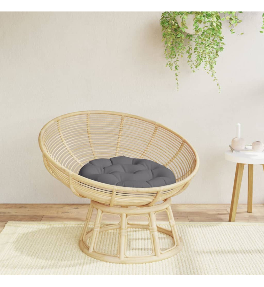 Coussin rond anthracite Ø 60 x11 cm tissu oxford Coussin rond anthracite Ø 60 x11 cm tissu oxford