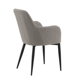 Venture Home Chaises à manger lot de 2 Comfort polyester noir et gris