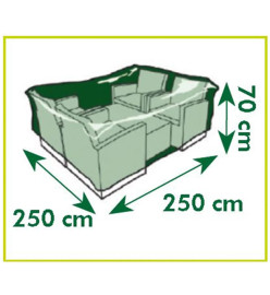 Nature Housse de meubles de jardin pour table et chaises 250x250x70 cm
