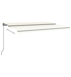 Auvent automatique avec capteur de vent et LED 500x300 cm Crème